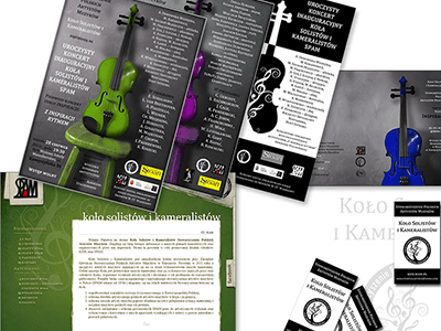 Koło Solistów i Kameralistów: projekt logo, strony www, serii plakatów i wizytówek